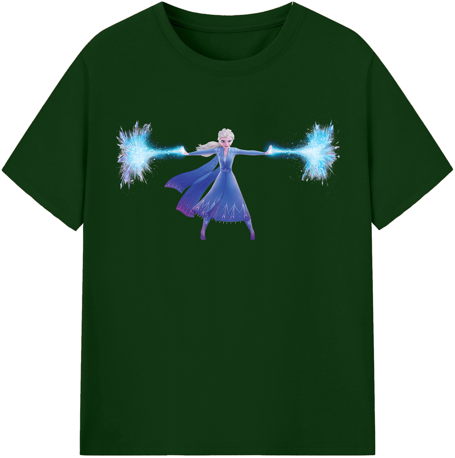 （画像用） アナと雪の女王 アンナ エルサ Frozen Anna Elsa 綿100％半袖Tシャツ（フロントプリント）